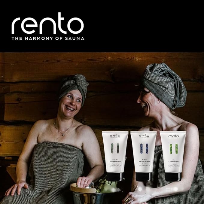 RENTO Sauna Honey 5 Fl. Oz. (150 ml) for Face & Body, Nourishes the Skin, Helps to Open the Pores and Increases Sweat Secretion, 3 Types: Arctic Pine, Birch, Blueberry (Regular, BIRCH)