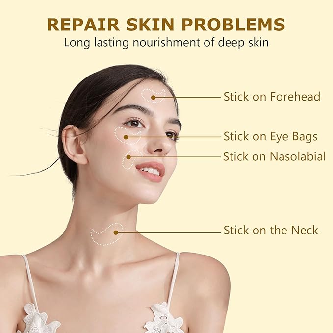 COSMETIC |24k Gold Vitality-Fill Hydra-Gel Eye Patches(30 Pairs) | Help Boosting Lift & Firm the Look of the Eye Area, Anti-Aging Under-Eye Patches