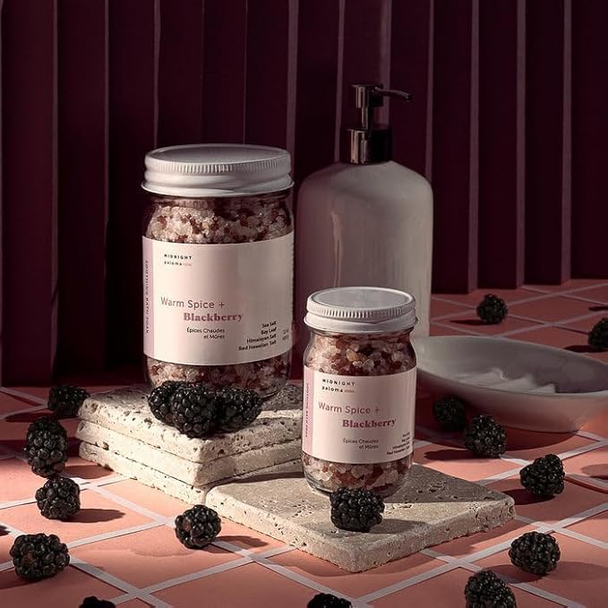 Midnight Paloma Warm Spice + Blackberry Soothing Bath Soak, 12 oz