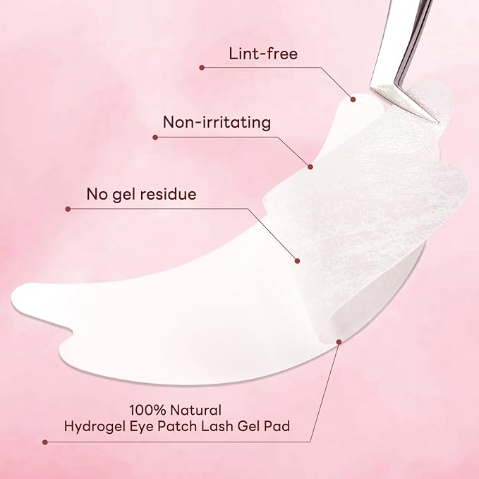 50 Pairs Under Eye Patches,Eye Pads Lash Extensions Lint Free, Eyelash Extension Patches Add Aloe Vera Hydrogel Lash Pad