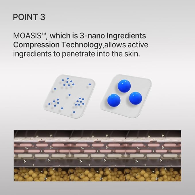 Recharging First Ampoule l 3-Nano Slow Aging Ampoule for Face with Hyaluronic acid, Collagen, Niacinamide l Hydrating & Soothing & Wrinkle-Care Korean Skin Care (30ml / 1.01 fl.oz)