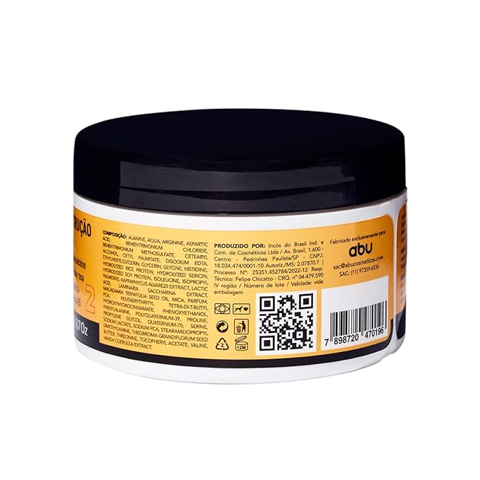 Abu Beauty & Care Brazilian Hair Mask Deep Reconstruction Complete Hair Restoration - Máscara Capilar Reconstrução Profunda Restauração Completa dos Cabelos 280G