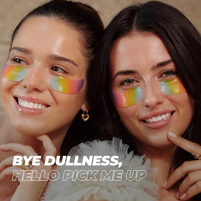 Vitamasques Multivitamin Rainbow Eye Pads 3-Pack - Hydrating and Firming - Korean Skin Care Reduce Fine Lines, Puffiness, Wrinkles & Dark Circles