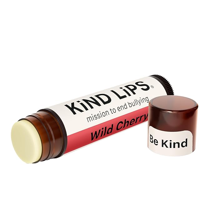 Wild Cherry Lip Balm – Natural & Organic Chapstick for Dry Lips | Gluten-Free Lip Care by Kind Lips | Cherry Flavored Lip Balm for Kids & Adults | 3-Pack Moisturizing