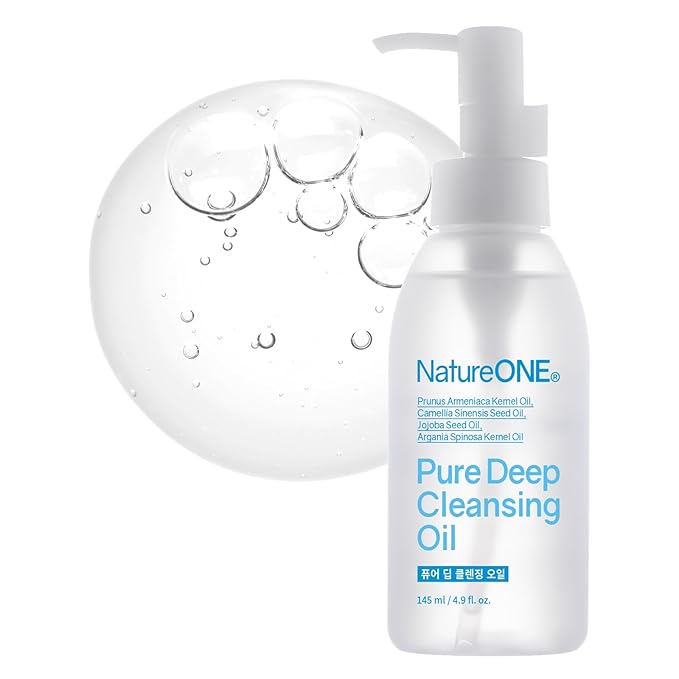 Pure Deep Cleansing Oil with AHA+PHA, Argan, Jojoba Oil, Centella Asiatica, Blackhead Remover, Oil Based Cleanser for Face, Sebum Control, Pore Cleaner, kbeauty Skincare, 145ml, 4.9 fl. oz.