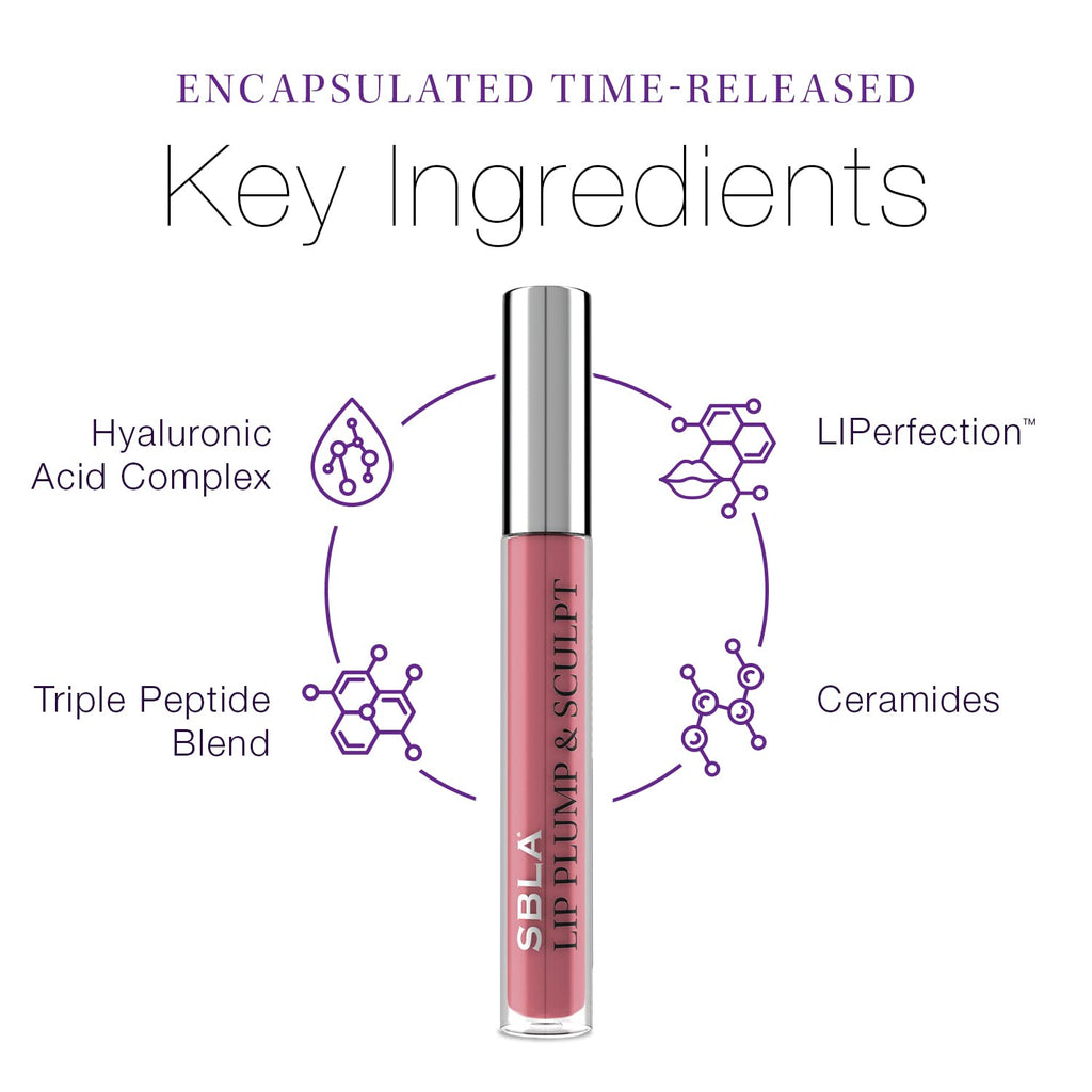 SBLA Beauty - Double The Plump - Lip Plump & Sculpt 11 Fl Oz / 325ml - Lip Plumper - Fuller & Firmer Lips, With Hyaluronic Acids & Peptides - Instantly Plumps, Enhances Hydrates, Reduces Fine Lines