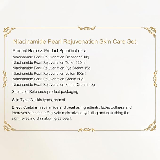 6-In-1 Niacinamide Skin Care Set Moisturizing Skin Care Sets & Kits For Women Daily Skincare Routine