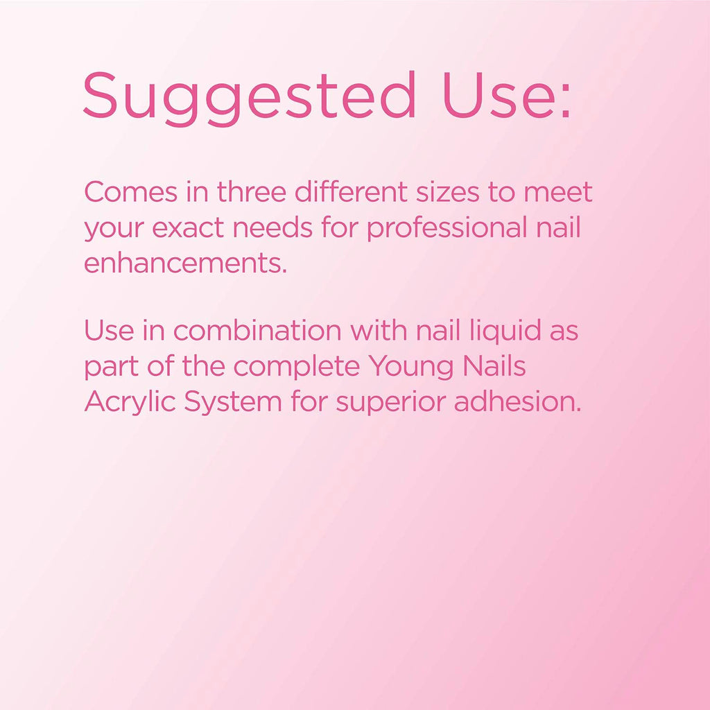 Young Nails Acrylic Core Powder - Self-Leveling Acrylic Nail Powder, Clear Nude Pink White Acrylic Powder for Nail Extenstion, Professional Grade, Superior Adhesion, Color - Pink, 45g