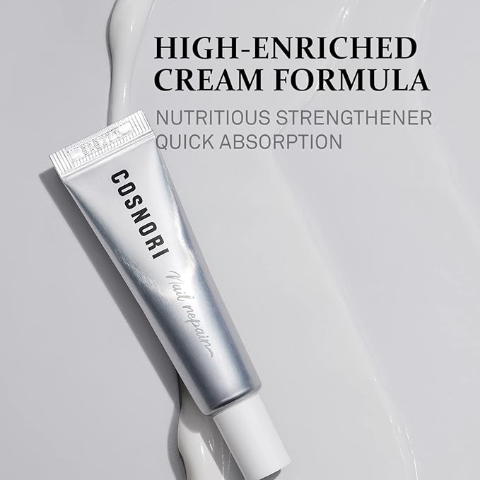 COSNORI Silk Repair Nail Cream - Intensive Nail & Cuticle Hydration with Silk-Fibroin - Non Oily Formula - For Dry & Damaged Nails - Gel Nail Recovery, 15ml (0.5 fl. oz.)