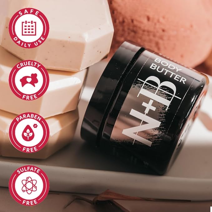 N+B Whipped Body Butter | Vitamin E & Argan Oil Extracts | Ultra Hydrating | No Sticky Residue