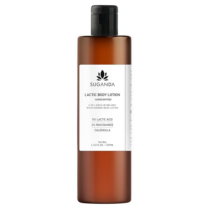 Unscented Lactic Body Lotion With 5% Lactic Acid,Improves Skin Texture & Reduce Strawberry Legs 6.76 Fl Oz