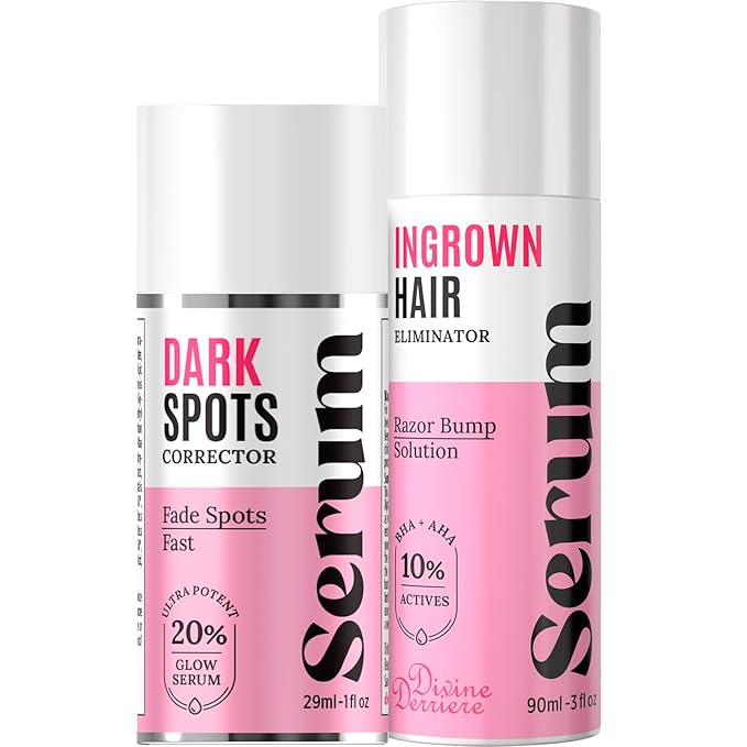 Save 14% on The Skin Care Solution For Dark Spots, Razor Bumps, Ingrown Hair & Razor Burns – Includes Our Ultra Potent Brightening + Razor Bumps Solution For an Ultra Clear & Glowing Skin