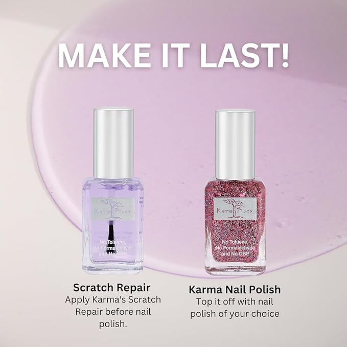 karma organic Natural Nail Polish, Vegan, and Cruelty-Free, No Toluene, No Formaldehyde, No DBP, and Free of TPHP, Scratch Repair