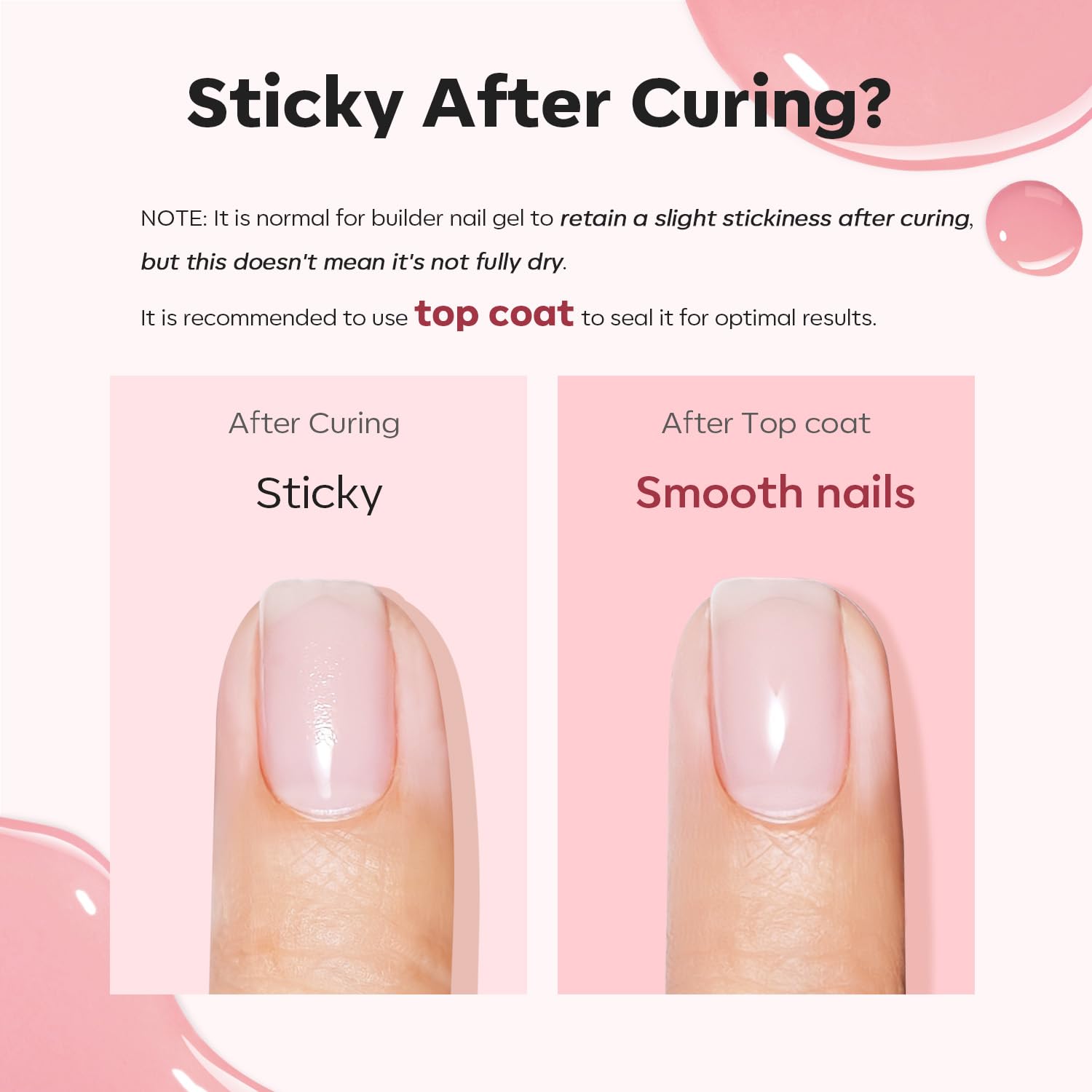 modelones Builder Nail Gel, 8-in-One Jelly Pink Builder, Peachy Pink Rubber Base Gel Polish, LED Lamp Cured Nude Color Base Hardener, Apex Building Strengthener Extension for Girls Home DIY Salon