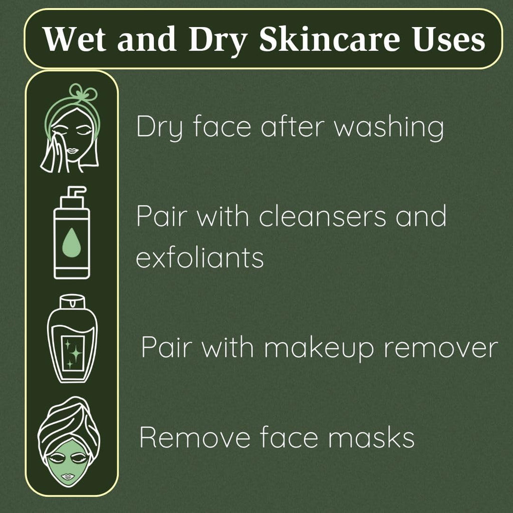 Clean Facial Towels for Sensitive Skin, 100% USDA Biobased Face Towels, 50 Count, Ultra Soft, Makeup Remover Dry Wipes, Viscose