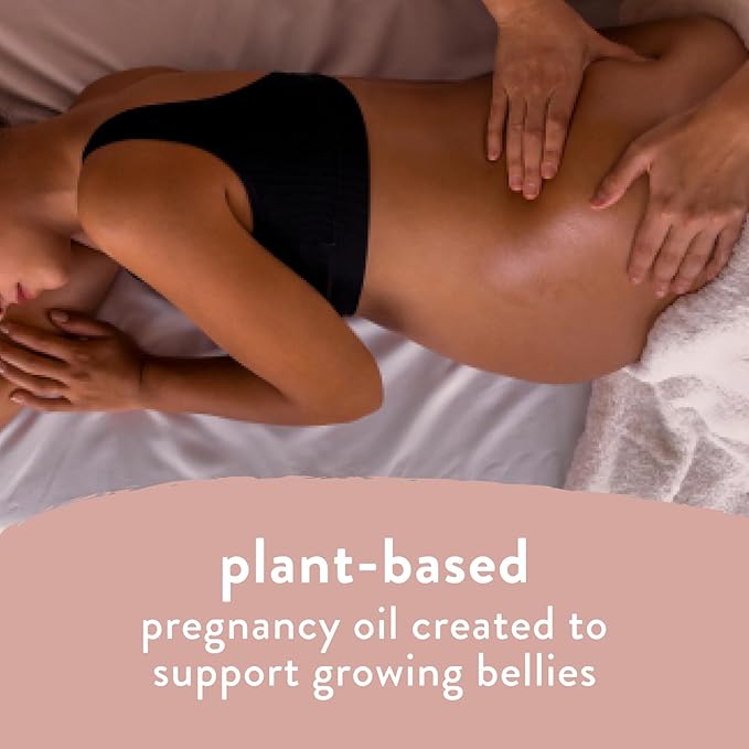 The Honest Company Honest Mama Hydrating and Soothing Glow On Body + Belly Oil | Plant Based, Hypoallergenic, Fragrance Free | 4.2 fl oz