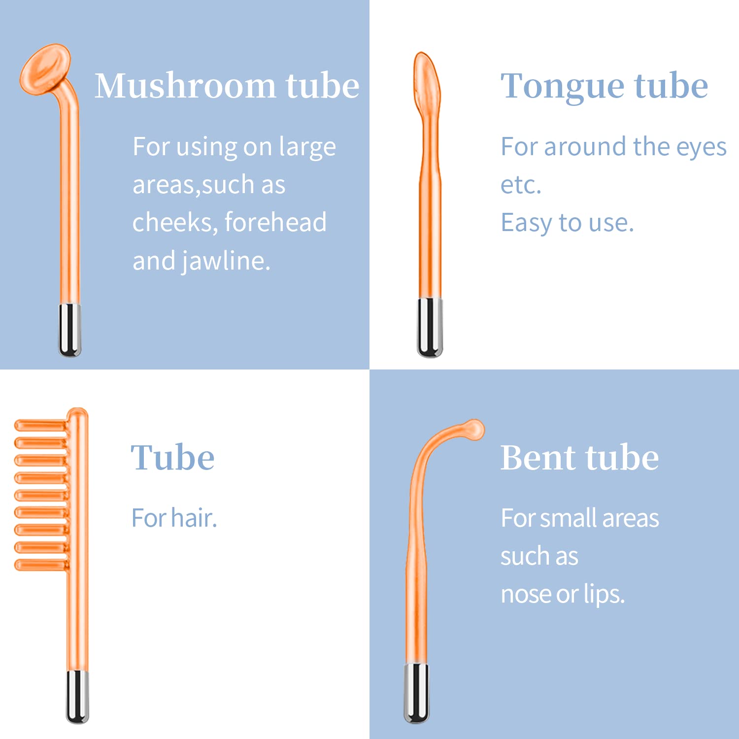 High Frequency Facial Machine - TUMAKOU Portable Handheld High Frequency Facial Skin Wand Machine with 4 Different Tubes