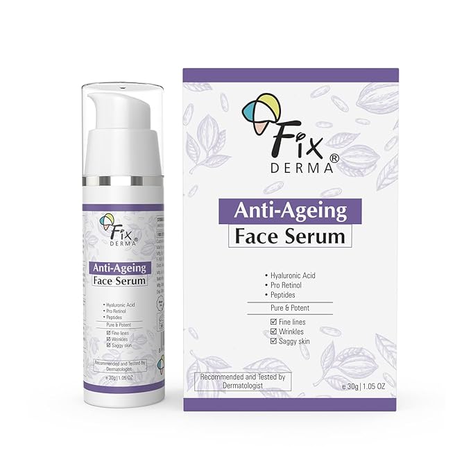 Fixderma Hyaluronic Acid Serum for Anti Ageing with Pro Retinol Serum for Face | Anti Ageing Serum for Fine Lines & Wrinkles | Face Serum for Men & Women | Face Serum for for all Skin Types - 30g