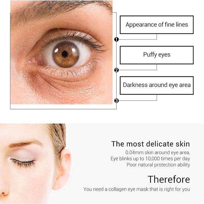 Under Eye Patches - 30 Pairs Collagen Eye Mask Eye Patches for Puffy Eyes and Dark Circles, Anti Aging Moisturizing Gel Eye Pads Under Eye Mask, Pink