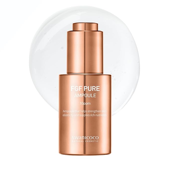 Pregnancy Safe Skincare FGF Pure Ampoule Serum (FGF 10 PPM), Firming Anti Aging, Hyaluronic Acids Glycerin Niacinamide, Improves Dermal Elasticity Reduces Fine Lines Hydrating 30ml 1 Fl Oz