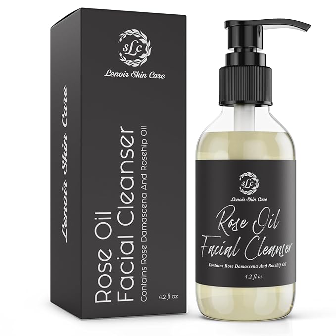 Rose Oil Facial Cleanser (4.2 fl.oz/124ml) | Natural, Fragrance-Free Face Wash | Clean, Vegan, Cruelty Free Skincare for Men & Women | Essential Collection