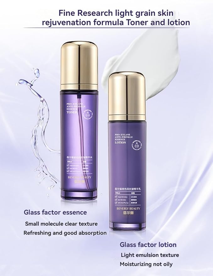 luxury face serum for women - anti aging hydrating essence with hyaluronic acid, moisturizing facial care to improve dryness, fine lines (3.38oz Essential Water+3.53oz Essential Lotion)