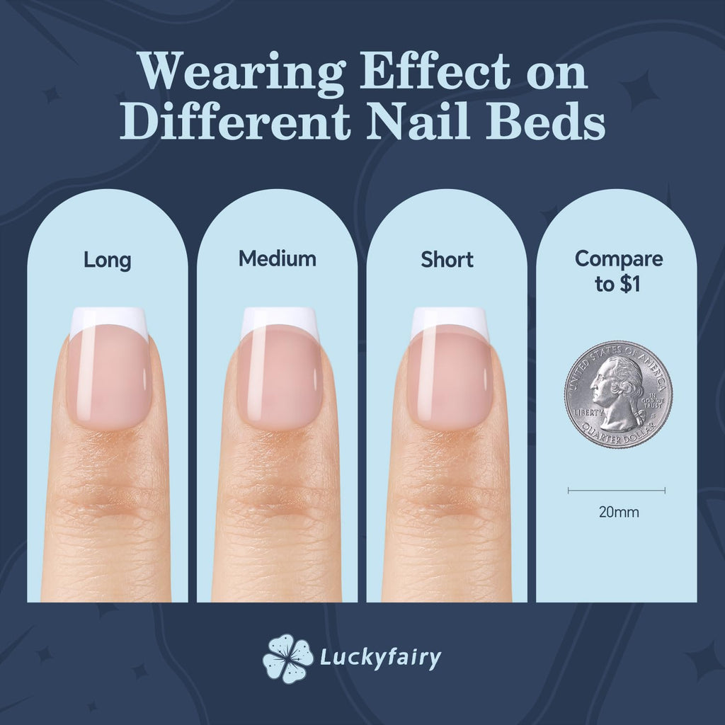 Luckyfariy Extra Short Coffin Nail Tips, 240Pcs Pre-shaped Half Matted Full Cover Ballerina Fake Nails Press on Extension, Soft Gel Clear Tips Home DIY Mani 12 Sizes