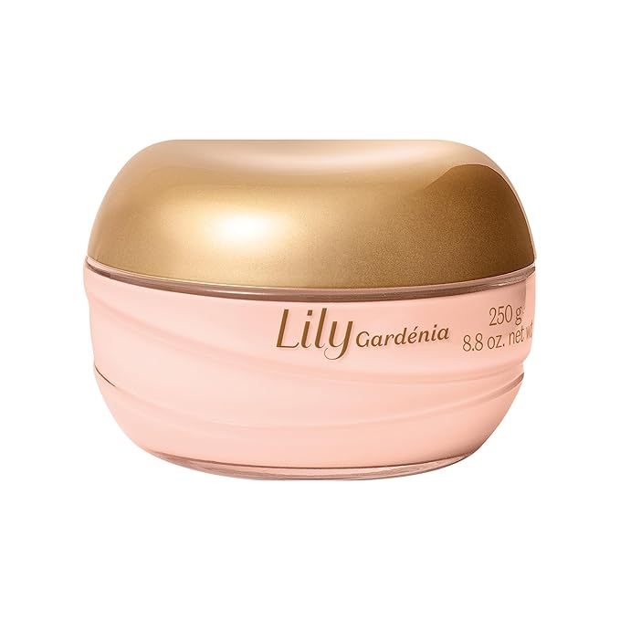 O Boticário Lily Gardenia Satin Body Cream, Intense Hydration and Sophisticated Perfume, 8.8 Ounce (250g)