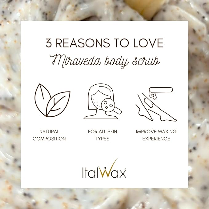 Miraveda by Italwax Tropic Scrub - 250ml - With exfoliating coconut shell particles – Ideal for the whole body