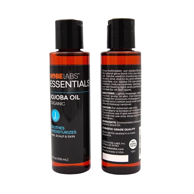 Hobe Labs 100% Pure Jojoba Oil - 4 oz - Moisturizing Body Oil