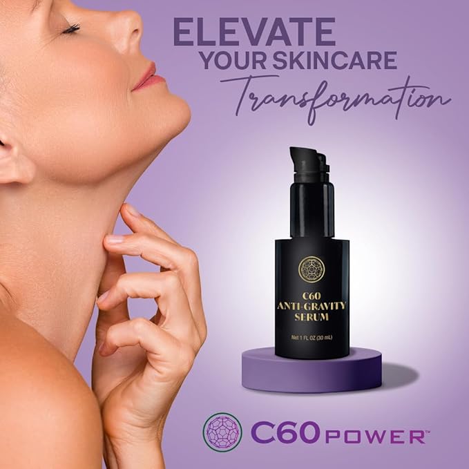 C60 Skincare - Age-Defying Antioxidant Protection - Reduce Wrinkles, Heal Skin, Non-Greasy - Face, Body, Bug Bites, Scarring - Organic Avocado Oil, 99.99% Pure (Regular, C60 Anti-Gravity Serum)