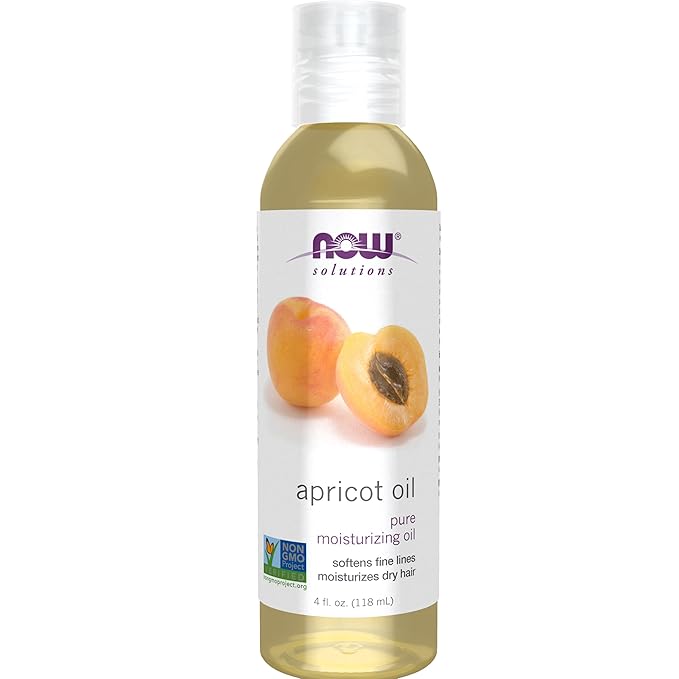 NOW Foods Solutions, Apricot Kernel Oil, Hair Moisturizer, Rejuvenating Skin Oil, Softens Fine Lines, 4-Ounce