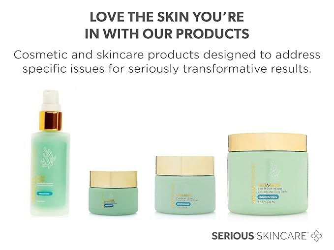 Serious Skincare Ultra-Mare Pure Marine Infusion Facial Serum - Encourages Collagen Production, Cell Turnover and Plumper Skin - Niacinamide - Acid Free - Concentrated 2 oz.