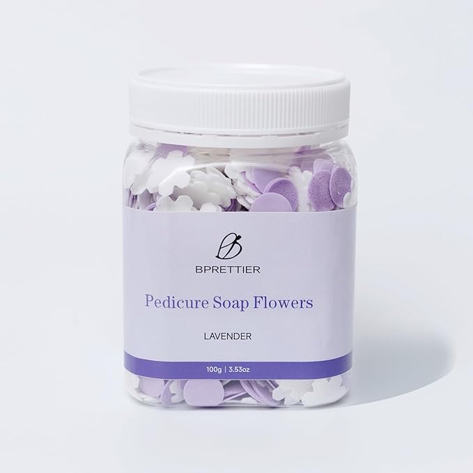 Foot Soak Flower Soap Sheets Pedicure Foot Soaks for Softens Calluses Moisturizing Relaxing Feet Pedi Party, Birthdays, Sleepovers Use (Lavender)