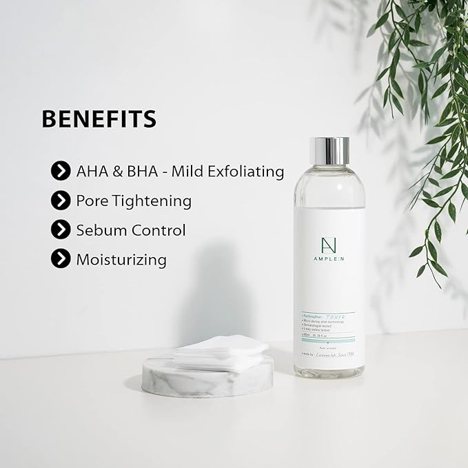 CORÉANA AMPLE:N Peptide Shot Serum, 1.01 fl. Oz + Purifying Shot Toner, 20.3 fl.oz. Bundle