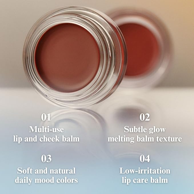 EGLIPS Lip & Cheek Glow Balm - Multi-Use Tinted Melting Balm Blush for Lips & Cheeks Builable and Blendable Texture (03 BREEZE, 0.18 oz)