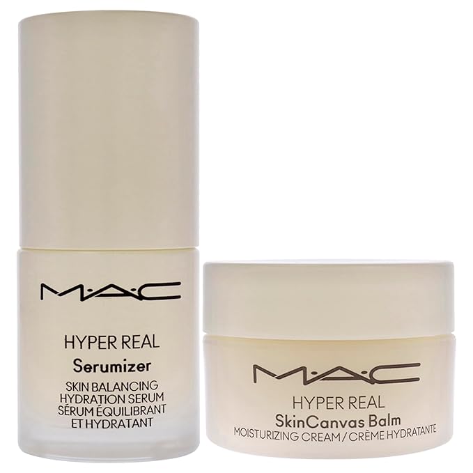 Bizzare Blizzard Snow Peony Hyper Real Kit by MAC for Women - 2 Pc 0.5oz Hyper Real Serum, 0.5oz Hyper Real Cream