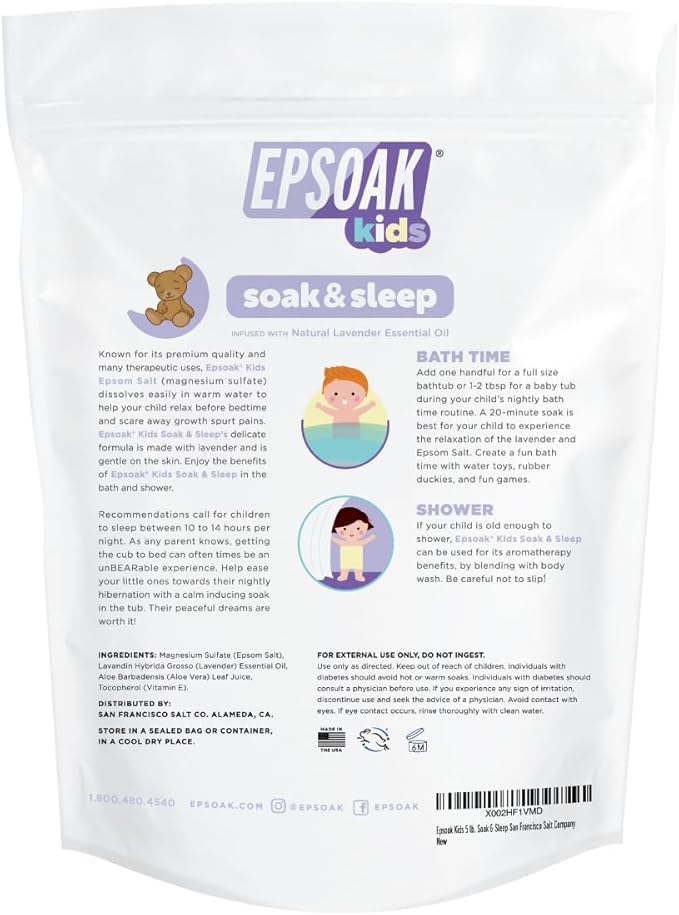 Epsoak Kids 5 lb. Bulk Bag Lavender Soak & Sleep Epsom Salt - San Francisco Salt Company