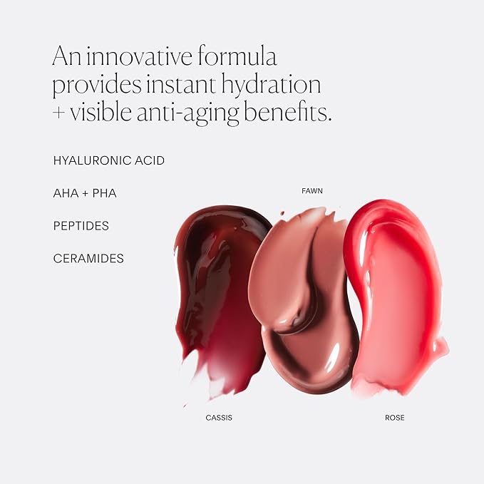 U Beauty The PLASMA Tinted Lip Compound Anti-Wrinkle & Anti-Aging Treatment - Shimmery Plumping Lip Gloss with Hyaluronic Acid, Shea Butter, Salicylic Acid & Peptides to Deeply Hydrate,Cassis - 15 mL