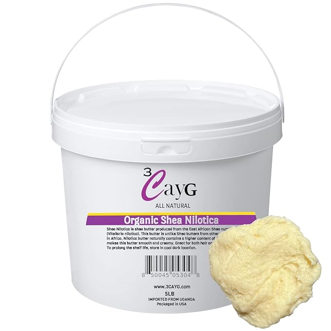 Shea Nilotica | Cold Pressed and Unrefined | East African Shea Butter 5LB Pail