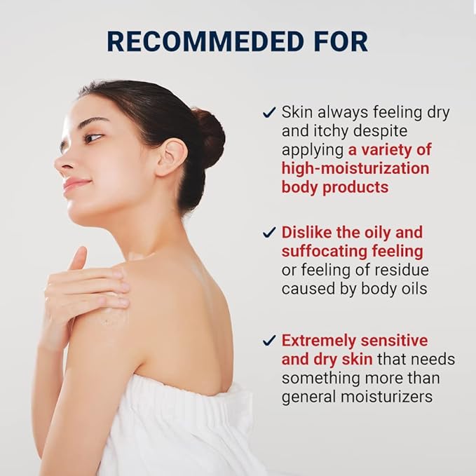 Derma B CeraMD Repair Oil 200ml, Unscented Fragrance Free Lightweight Fast Absorbing Soften Moisturizing Body Oil with Coconut Oil Milky Formula for Dry Sensitive Itchy Skin without Greasy