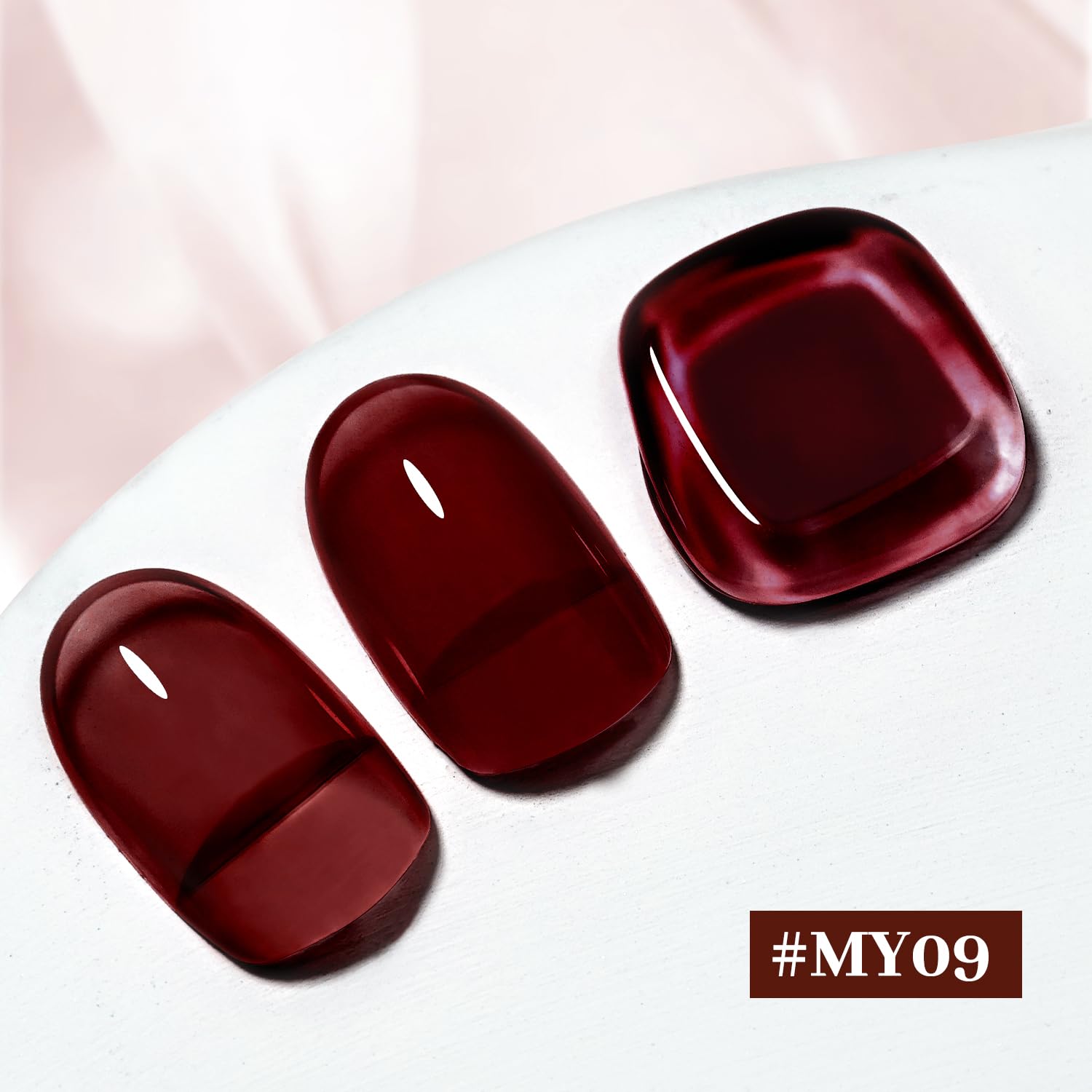 16.5ml Jelly Burgundy Nail Polish Large Volume Quick Dry Nail Polish, Long Lasting Shine, Fingernail Toenail Nail Art DIY Home Travel Nail Art Gift