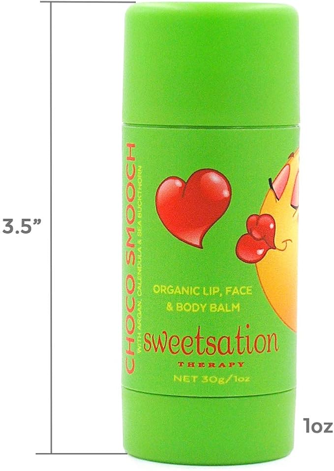 Choco*Smooch Organic Baby Lip & Face Balm, with Argan, Calendula and Sea Buckthorn, 22.18 ml
