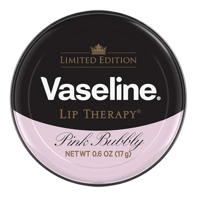 Vaseline Lip Therapy Lip Balm, 3 Pack, Limited Edition Pink Bubbly, 0.6 oz
