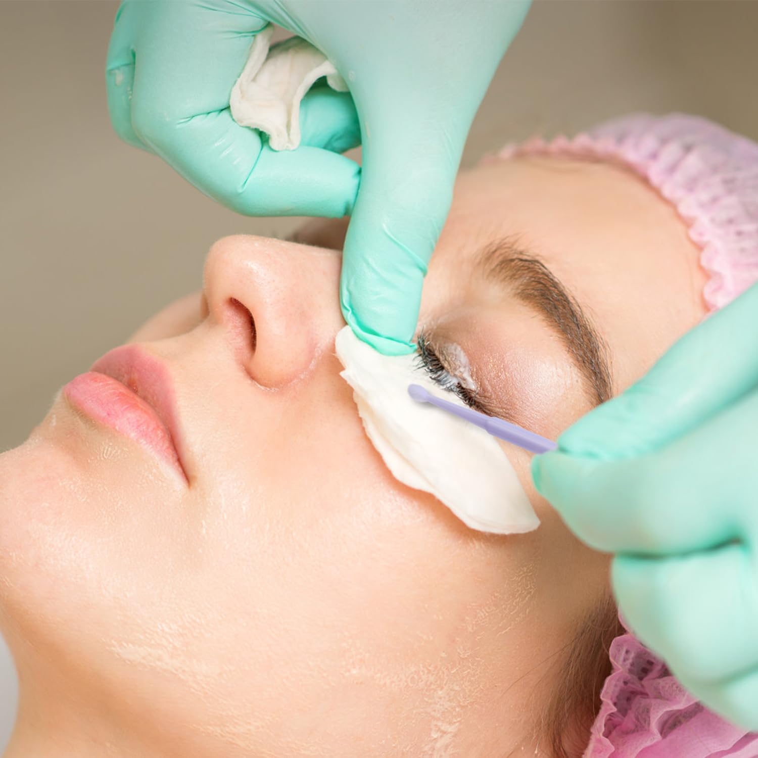 400 Pcs Micro Applicator Brushes,JASSINS Microswabs for eyelash extensions,Disposable 2mm Precision Mascara swab,For Cleaning and Applying Makeup (Light purple)