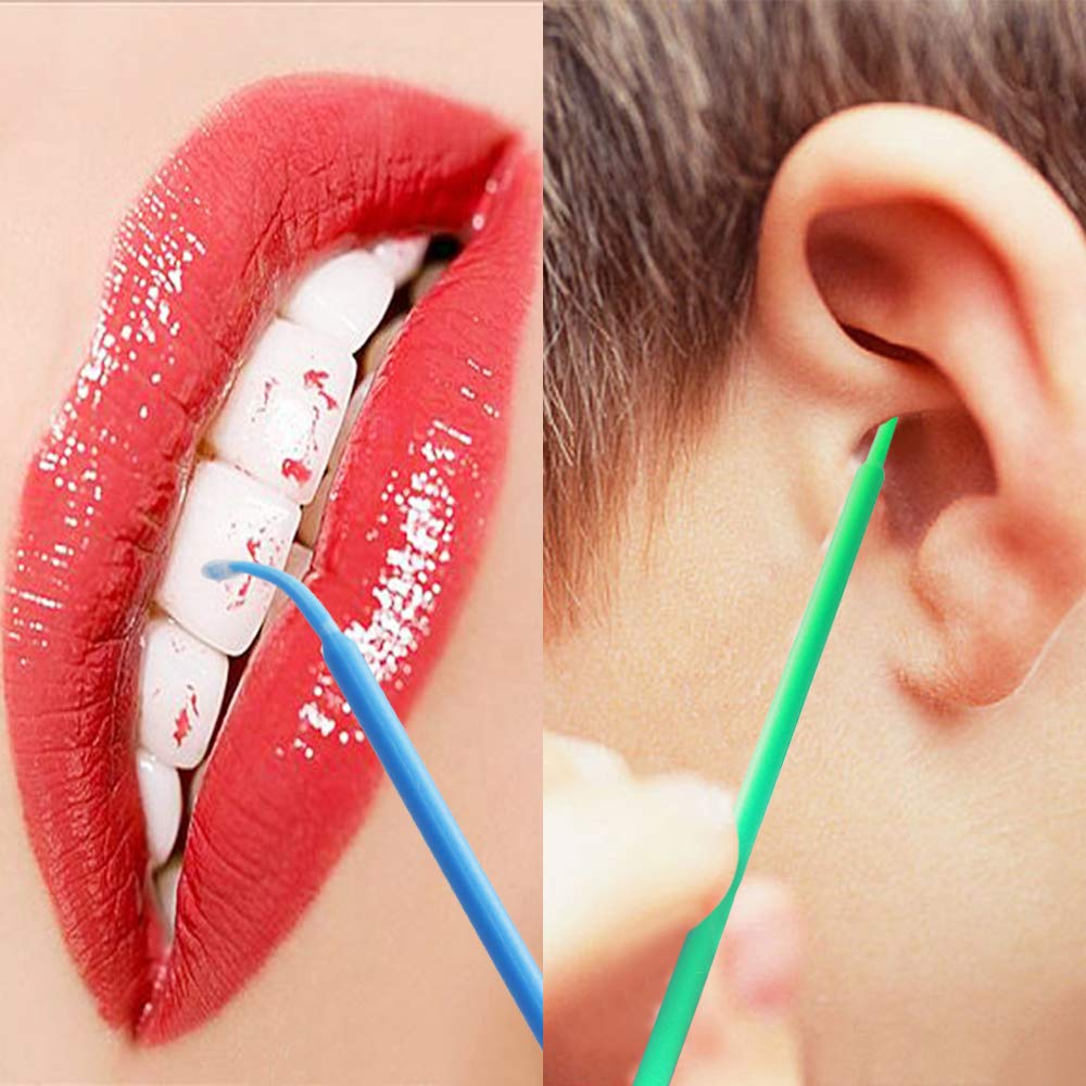 500 PCS Disposable Micro Applicator Brush Bendable Makeup Brush Mascara Brush for Eyelash Extensions, 5 Colors (Head Diameter: 2.5/2.0/1.5 mm)