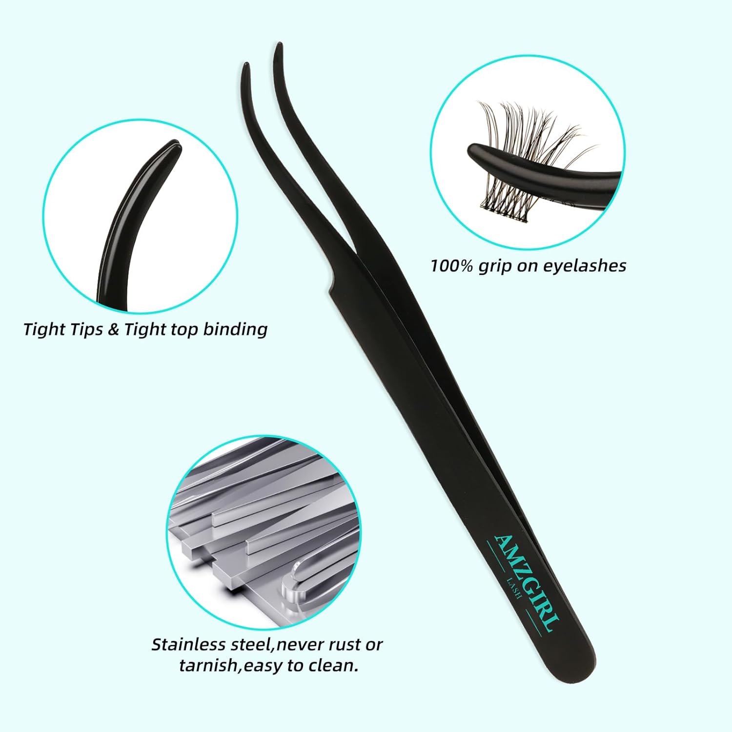 Lash Extension Kit Daybreak Lash Clusters kit Lash Bond and Seal Eyelash Remover and Lash Applicator for Diy Lash Extension Kit at Home by AMZGlRL(Daybreak,D-Mix8-16mm kit)