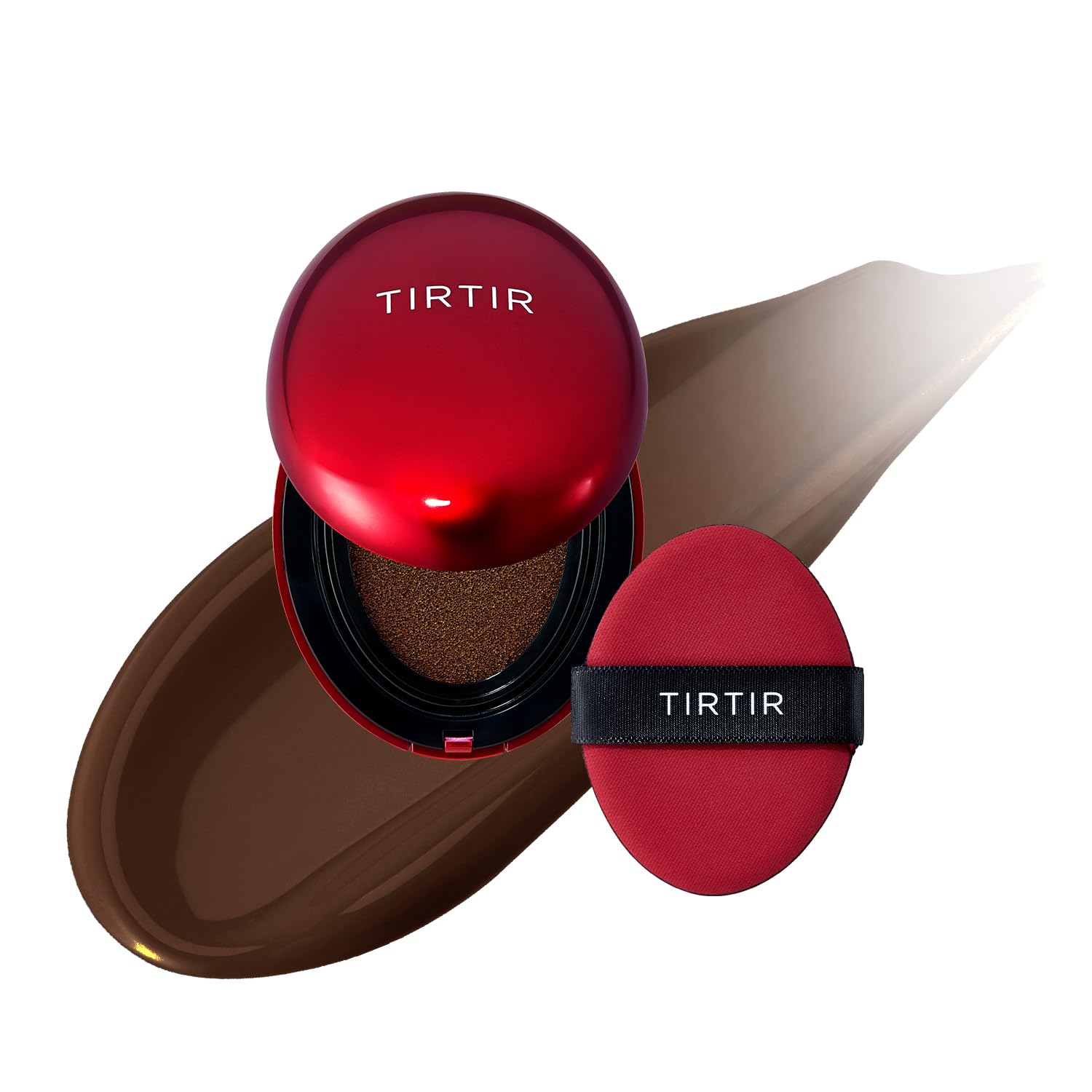 [*Mini Size*] TIRTIR Mask Fit Red Cushion Foundation | Full coverage, Weightless, Skin fit, Satin Glow Finish, Korean Makeup BB Foundation, beauty, Tattoo cover up, Buildable (#51N Fudge, 0.15 Fl Oz)