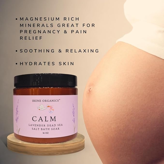 All Natural Bath Salt Soak - Exfoliating Dead Sea Salt + Himalayan Salt Bath Body Scrub for Calm, Soothing and Detoxing (Calm - Lavender)