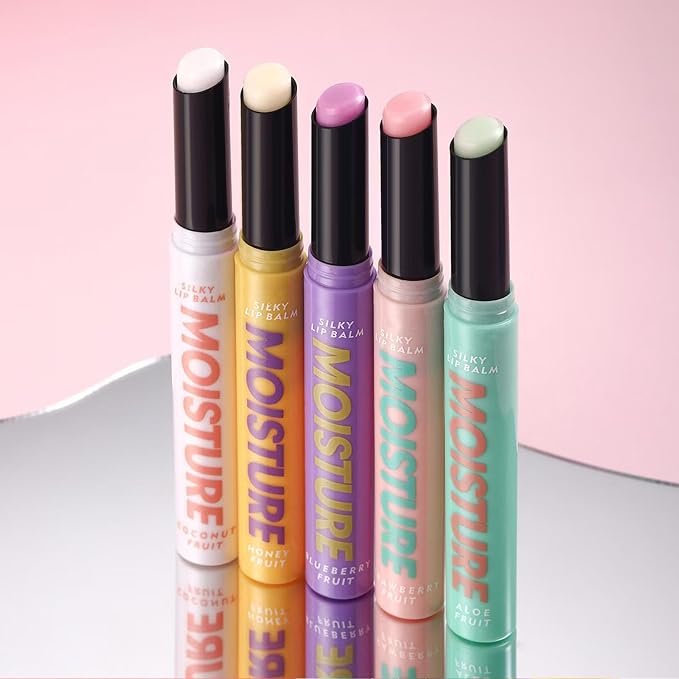 2 in 1 Moisturizing Tinted Lip Balm Lip Gloss Hydrating Glossy Hypoallergenic Natural Women Girls Teens Students Long Lasting Dry Lip Care Aloe # 05